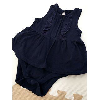 ベビーギャップ(babyGAP)のBABY GAP/レース/ネイビー/ノースリーブロンパース/(ロンパース)