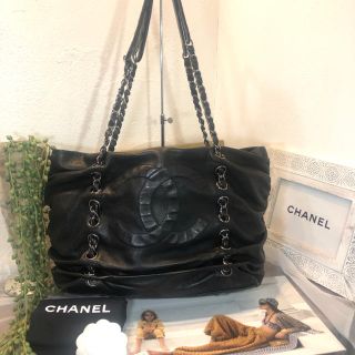 シャネル(CHANEL)の【超美品】シャネル　チェーンショルダーバッグ　ココマーク　ラムスキン　正規品(ショルダーバッグ)