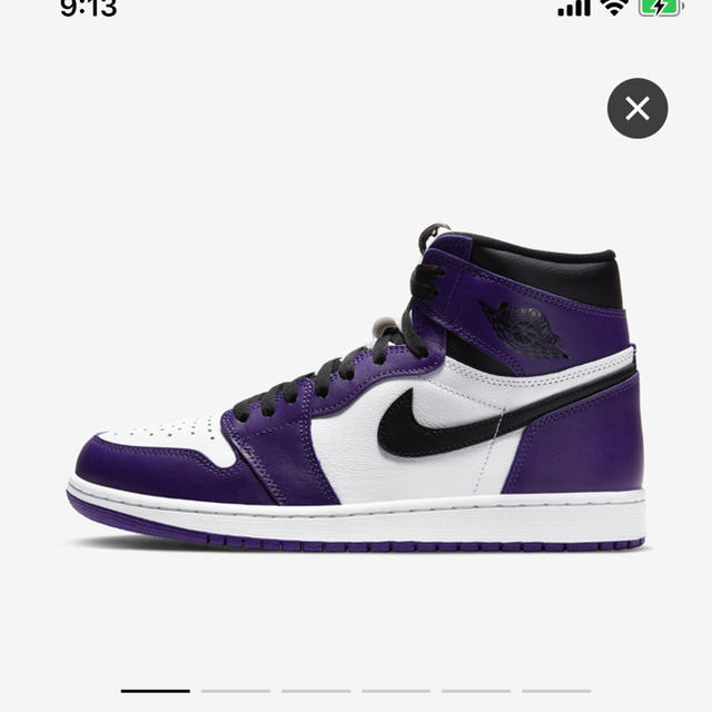 靴/シューズair jordan 1 court purple エア　ジョーダン　27.5