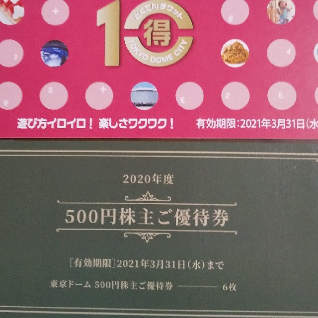 東京ドーム株主優待 1セット