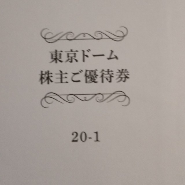 東京ドーム株主優待 1セット