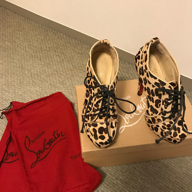 Christian Louboutin☆ハラコ レオパード ブーティ