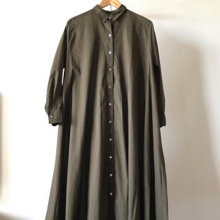 mizuiro ind フレアロングシャツワンピース　ミズイロインド (ロングワンピース/マキシワンピース)