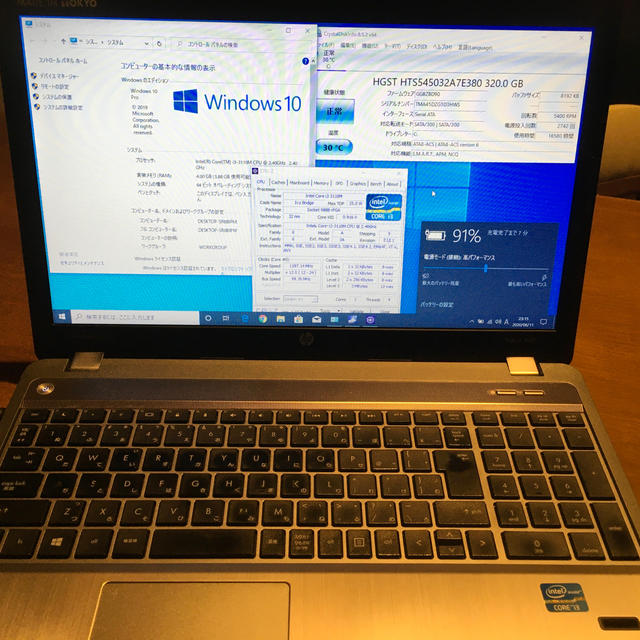①ノートパソコンHP ProBook 4540s Windows10 メモリ4G