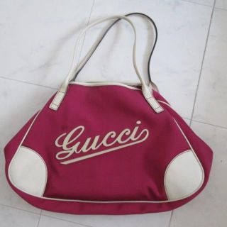 グッチ(Gucci)のGUCCI グッチ レディース ショルダーバッグ ボーリングバッグ　ピンク(トートバッグ)