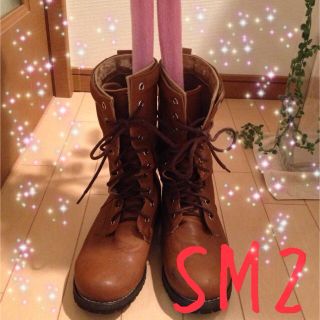 サマンサモスモス(SM2)のSM2 編み込みブーツ(ブーツ)