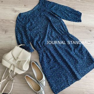 ジャーナルスタンダード(JOURNAL STANDARD)のジャーナルスタンダード✴︎青い花柄のワンピース♡(ひざ丈ワンピース)