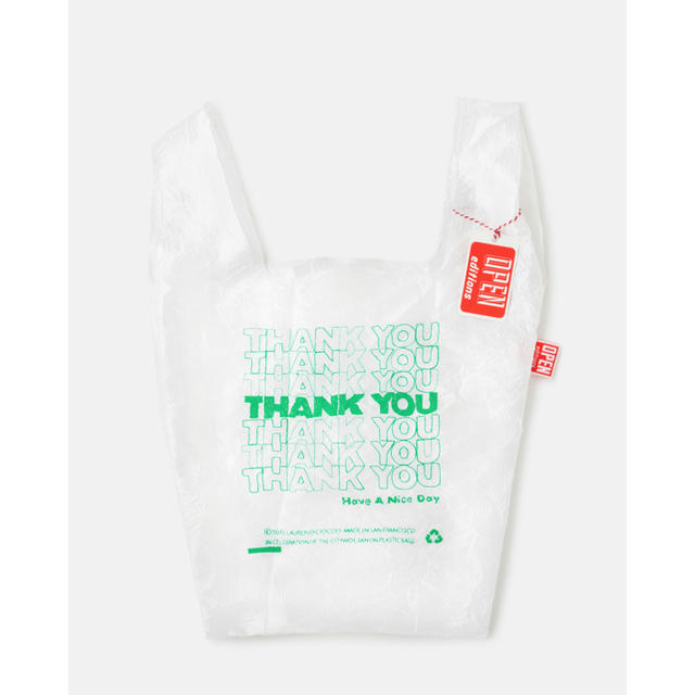 OPEN EDITIONS／THANK YOU TOTE エコバッグ　グリーン