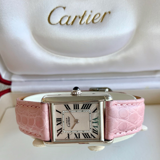 カルティエ(Cartier)のチャミー様専用❣️カルティエ 新型 マストタンク ピンク　Dバックル　腕時計(腕時計)