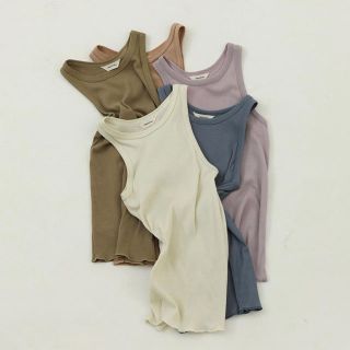 トゥデイフル(TODAYFUL)の新品未使用　TODAYFUL Rib Cotton Tanktop オリーブ(タンクトップ)