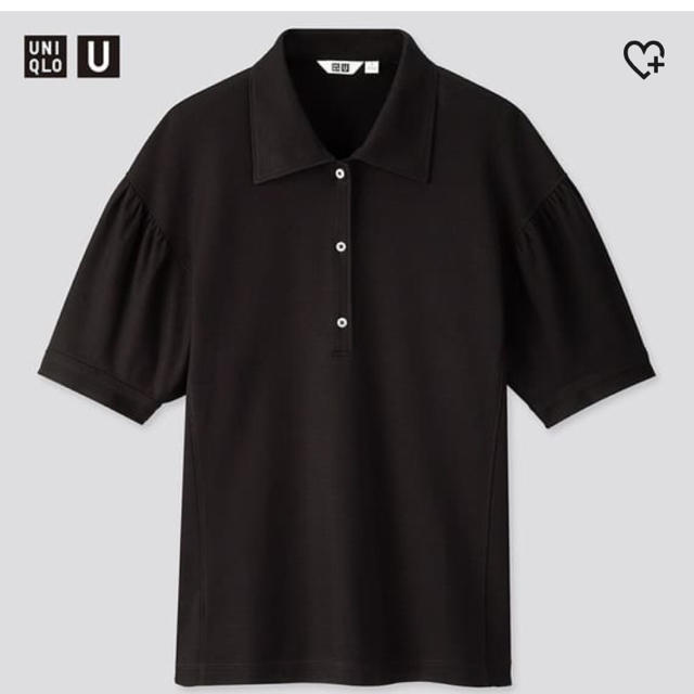 UNIQLO - 新品タグ付き ユニクロU ギャザースリーブ ポロシャツ 黒 ブラックの通販 by 🌻｜ユニクロならラクマ