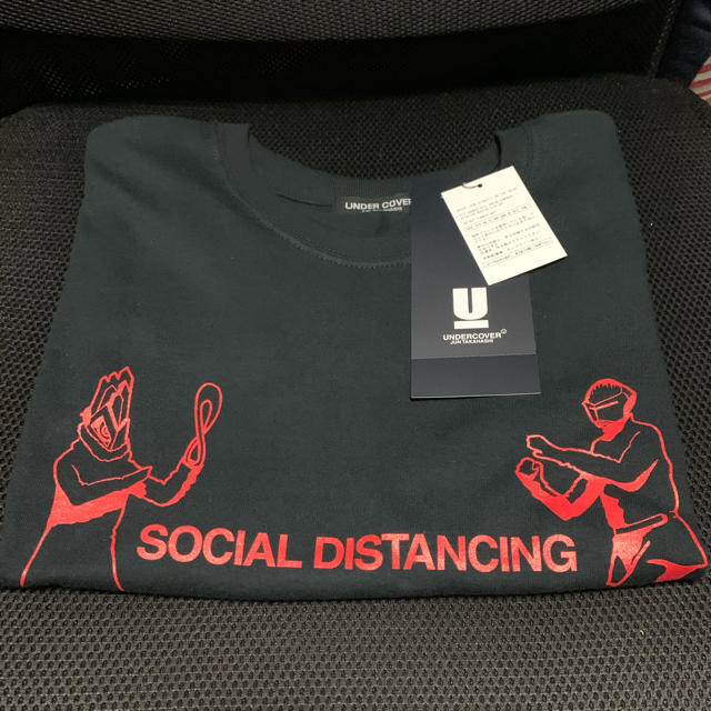 UNDERCOVER(アンダーカバー)のアンダーカバー 限定 受注生産 SOCIAL DISTANCING Tシャツ 黒 メンズのトップス(Tシャツ/カットソー(半袖/袖なし))の商品写真