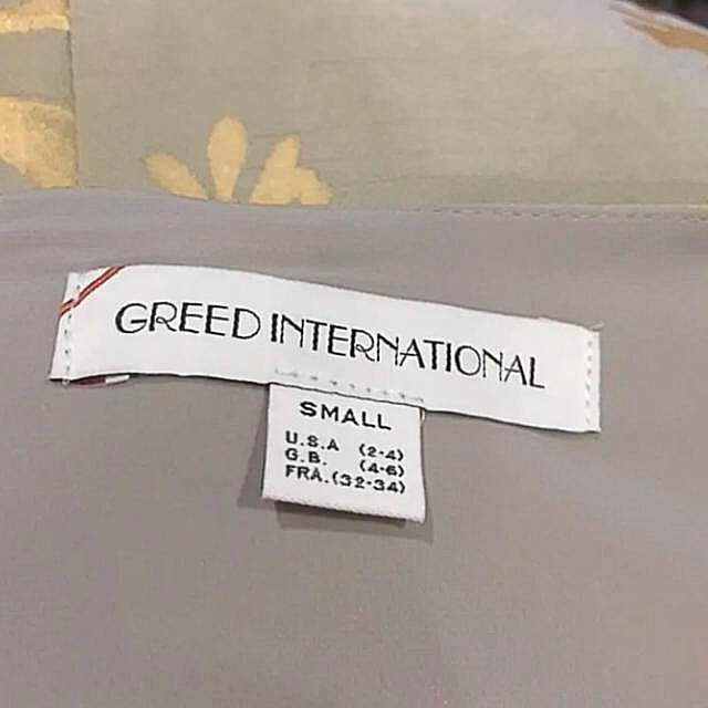 GREED International グリード ジャガードバックフレアブラウス 3
