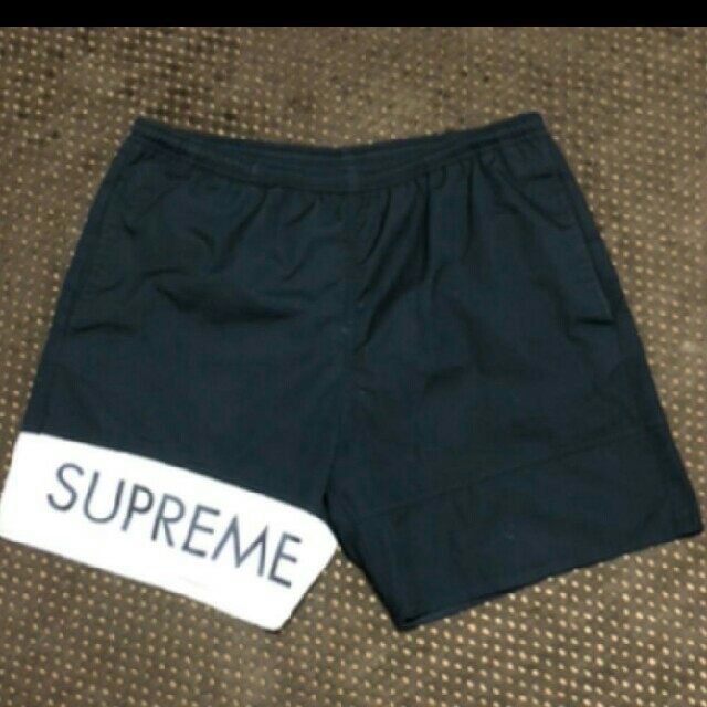 supreme banner water short M 黒 ショートパンツ supreme banner water short M 黒 ショートパンツ