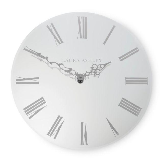 『2年保証』 ローラアシュレイ - ASHLEY LAURA 壁掛け時計 クロック　目覚まし時計　クッション　セット ミラー 掛時計/柱時計
