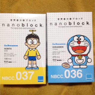 ナノブロック　のび太とタケコプター　ドラえもんとどら焼き(キャラクターグッズ)