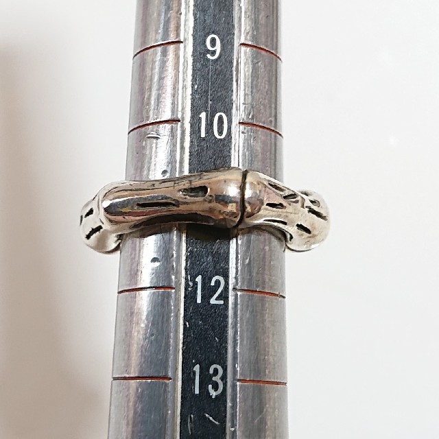 Y57 SILVER925 重厚ボーンリング11号 シルバー925 ペンタゴン メンズのアクセサリー(リング(指輪))の商品写真