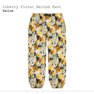 シュプリーム(Supreme)のLiberty Floral Belted Pant yellow small(ワークパンツ/カーゴパンツ)