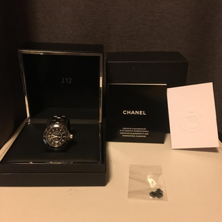 シャネル(CHANEL)のCHANEL J12 ブラックセラミック 12Pダイヤ  38mm　 (腕時計(アナログ))