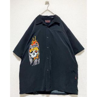 ヨウジヤマモト(Yohji Yamamoto)のvintage ヴィンテージ 90s スカル メキシカン オープンカラーシャツ(シャツ)