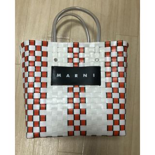 マルニ(Marni)のマルニフラワーマーケット　スクエアショッピングバッグ(かごバッグ/ストローバッグ)