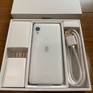 ラクテン(Rakuten)のSIMフリー 端末 楽天ミニ 楽天mini ホワイト 極美品 スマホ(スマートフォン本体)