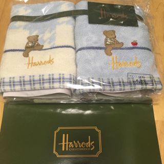 ハロッズ(Harrods)のハロッズ  タオル ハンカチ 2枚セット(タオル/バス用品)