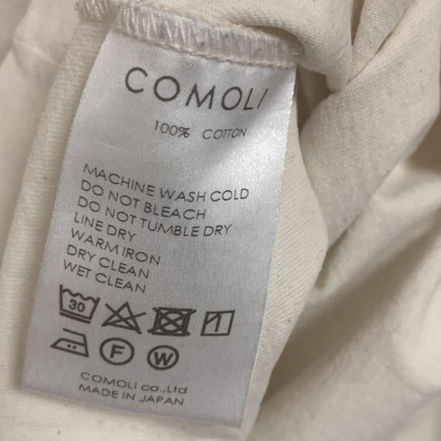comoli コモリ 18aw フットボールTシャツ エクリュ 3 - Tシャツ