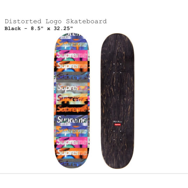 専用 supreme distorted logo skateboard