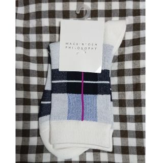 マッキントッシュフィロソフィー(MACKINTOSH PHILOSOPHY)のMACKINTOSH PHILOSOPHY チェック ソックス(未使用)(ソックス)