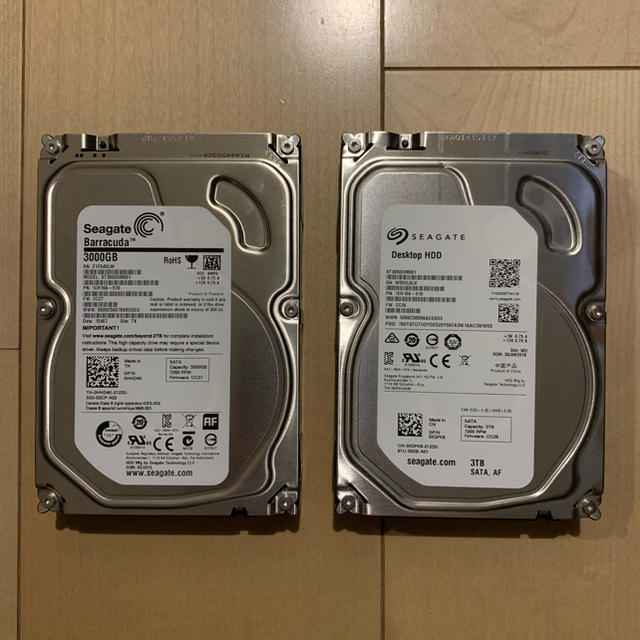 Seagate 3.5インチHDD 3TB x 2台セット