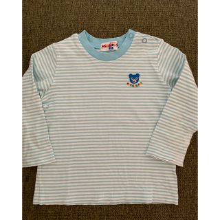 ミキハウス(mikihouse)のmikihouse ミキハウス　水色ボーダー　ロンT(Tシャツ/カットソー)