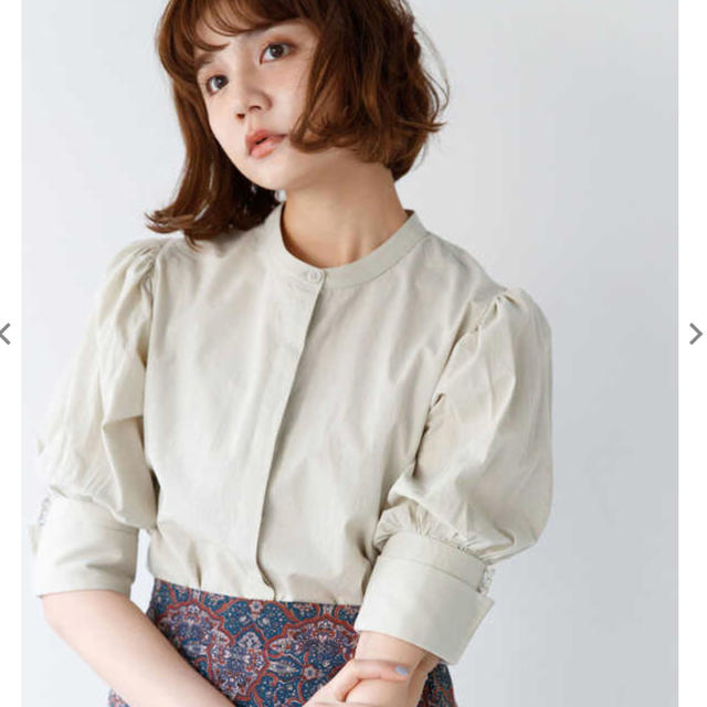 トップス Ray BEAMS - 新品! idem スタンドカラーパフスリーブ