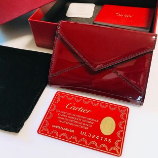 カルティエ(Cartier)の希少◆美品◆Cartierカルティエ　レ　マスト　カードケース　ボルドー(名刺入れ/定期入れ)