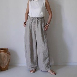 HOT通販】 ARGUE リネンモブパンツ カーキの通販 by flower|ラクマ ... 週末お値下げ!リネンパンツ!