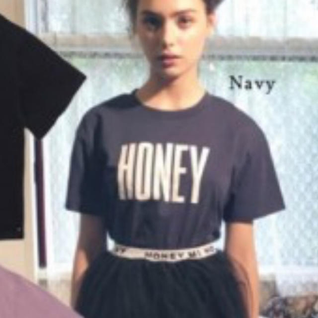 Honey mi Honey(ハニーミーハニー)のHONEY MI HONEY honeyロゴTシャツ レディースのトップス(Tシャツ(半袖/袖なし))の商品写真