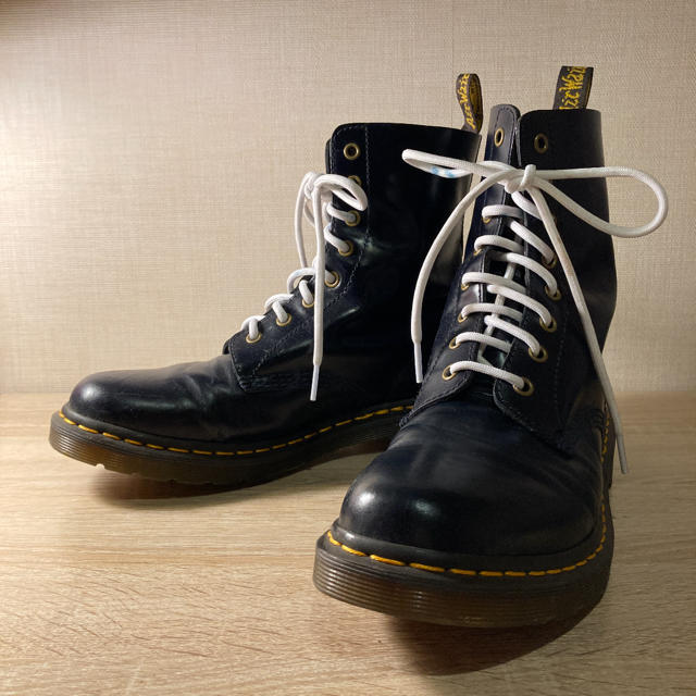 ドクターマーチン 8ホール ブーツ Navy Dr.martens ネイビー - ブーツ