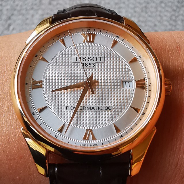 時計【希少美品】TISSOT ヴィンテージ・パワーマチック80 18K金無垢ゴールド