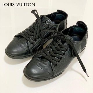 ルイヴィトン(LOUIS VUITTON)の1607 ヴィトン モノグラム レザー スニーカー 黒(スニーカー)