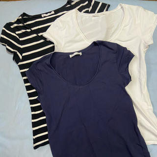 ザラ(ZARA)のZARA Ｖネック 半袖Tシャツ　オーガニックコットン　3枚セット(Tシャツ(半袖/袖なし))