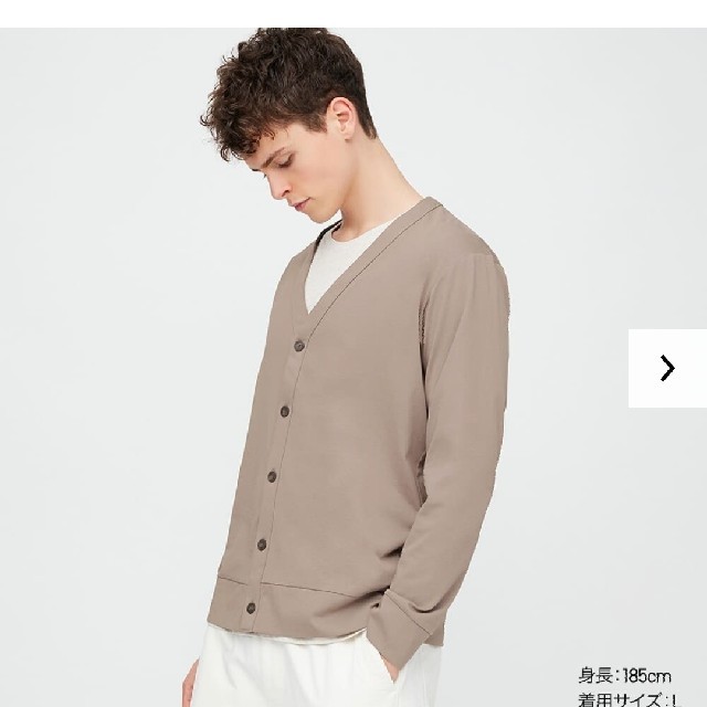 UNIQLO(ユニクロ)のエアリズム　カーディガン　メンズ　L サイズ メンズのトップス(カーディガン)の商品写真