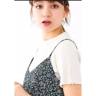 フラワー(flower)のflower♡リブトップTシャツ(Tシャツ(半袖/袖なし))