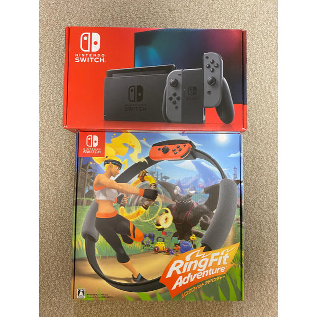 大切な 任天堂 ニンテンドースイッチ 本体 グレー リングフィット