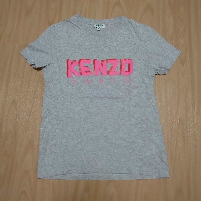 KENZO ピンクロゴTシャツ グレー 1