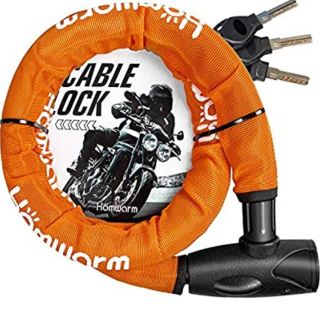 Homwarm バイクロック チェーンロック バイク 自転車 ワイヤーロック(セキュリティ)