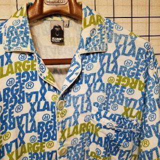 エクストララージ(XLARGE)のUSA製 旧タグ XLARGE 総柄 ネル起毛 長袖パジャマシャツ shirt(シャツ)