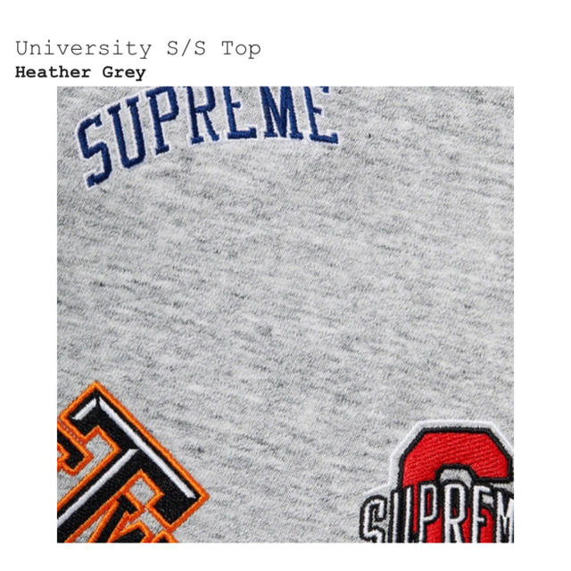 白　Mサイズ　Supreme University S/S Top