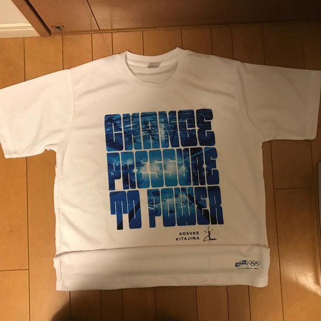 【新品未開封】北島康介直筆サイン入りTシャツ　Lサイズ