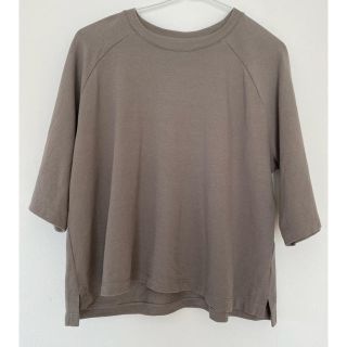 ムジルシリョウヒン(MUJI (無印良品))の【最安値】無印　カーキ　モスグリーン　オーバーTシャツ　ゆったり(Tシャツ(半袖/袖なし))