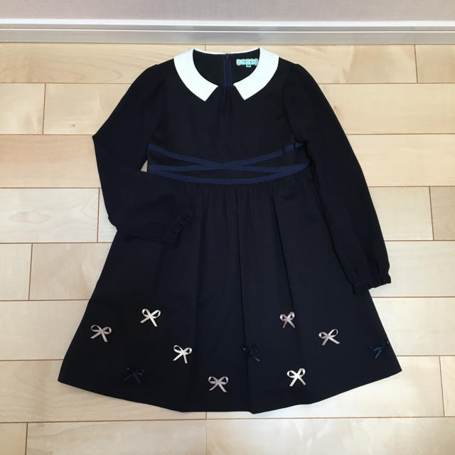 TOCCA(トッカ)のTOCCA トッカ　プリムジャージーワンピース　紺　120cm フォーマルワンピ キッズ/ベビー/マタニティのキッズ服女の子用(90cm~)(ドレス/フォーマル)の商品写真